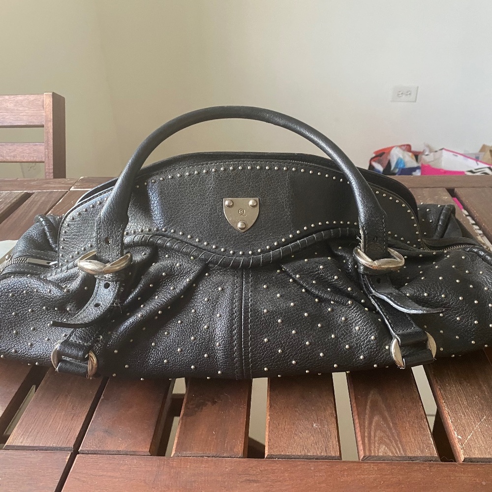 Black leather bag with studs Alexander Mcqueen